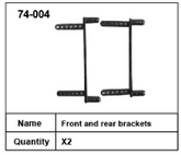 Hosim RC Car Front and Rear Brackets Spare Parts 74-004 for G174 RC CaR